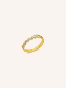 22ct Gold Two Tone Band Ring