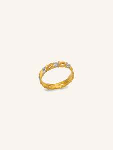 22ct Gold Two Tone Band Ring