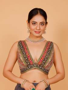 Georgette Zari Work Blouse