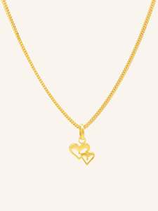 22ct Gold Double Heart Pendant