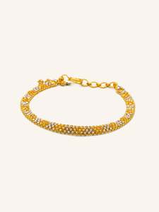 Bracelets: 22ct Gold Two Tone Bracelet