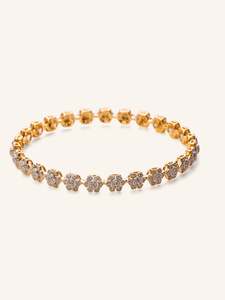 18ct Gold Diamond Bangle