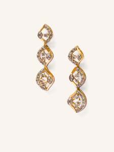 18ct Gold Diamond Hanging Earrings