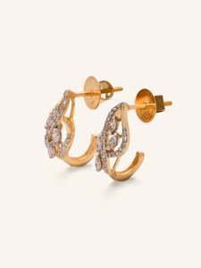 18ct Gold Diamond Stud Earring