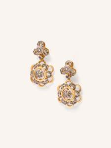 18ct Gold Diamond Hanging Earrings