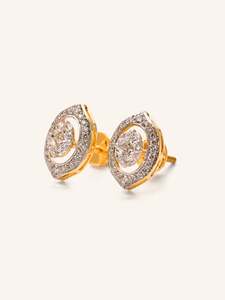 18ct Gold Diamond Stud Earrings