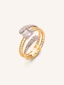 18ct Gold Ring Women: 18ct Gold Diamond Ring