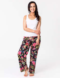 Lounge Pants: Black Paradise Lounge Pants