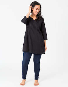Clothing: Pintuck Black Tunic