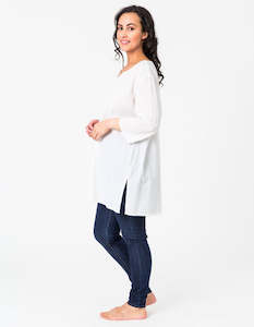 Pintuck White Tunic