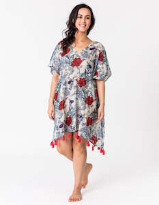 Kaftans Tunics: Peony Red Kaftan