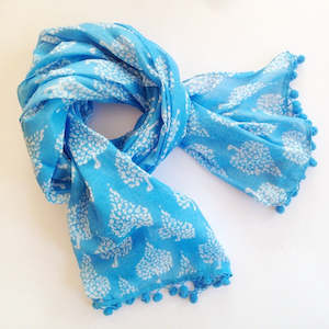 Accessories: Crete Blue Scarf
