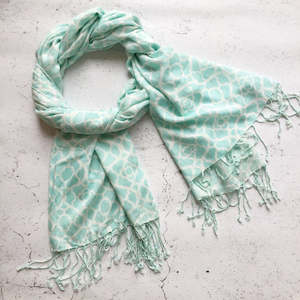 Accessories: Mosaic Scarf - Teal