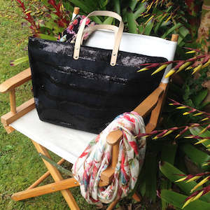 Black Sequin Tote Bag