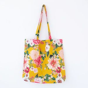 Bags: Fleur Tote Bag - Ochre