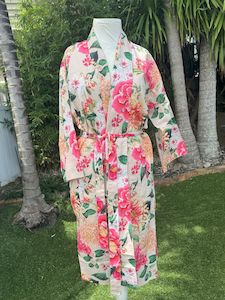Fleur Kimono Robe Sand