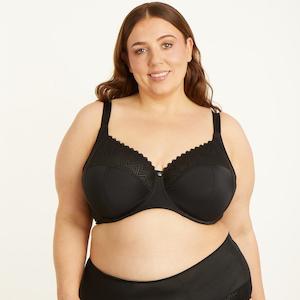 Bras: Willow Lace Premium Support Bra - Black