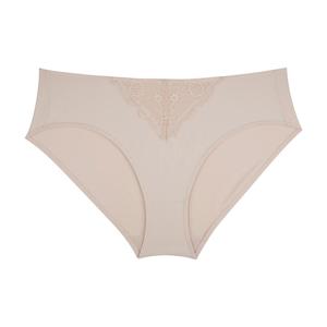 Knicker: Peony Lace Midi Brief - Cafe Latte
