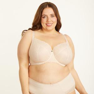 Bras: Peony Lace Premium Support Bra - Cafe Latte