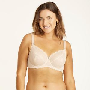 Bras: Peony Lace Full Cup Bra - Cafe Latte