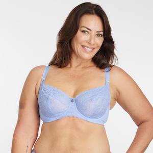 Oh Naturale Bras: Contrast Lace Full Cup Bra - Lavender Lustre