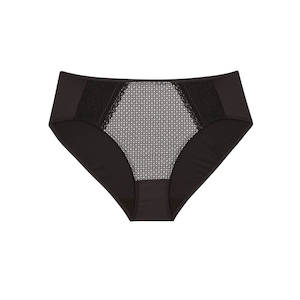 Midi Brief: Print Midi Brief - Black Pebble