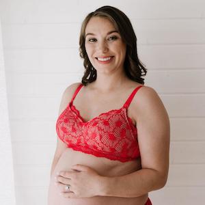 All Bras: Maternity Premium Support Bra (Leakproof) - Festival Red