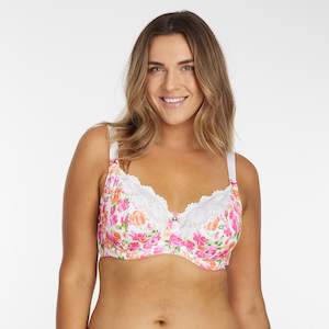 Floral Bras: Print Full Cup Bra - Blooming Roses