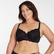 Baroque Lace Full Cup Bra  - Black