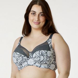 E Cup Bras: Signature Print Premium Support Bra