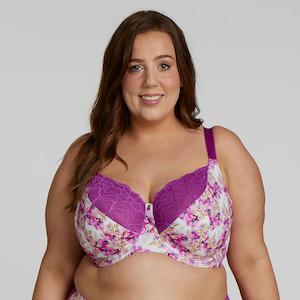 E Cup Bras: Print Premium Support Bra
