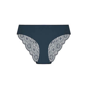 Midnight: Alyssum Lace Bum Bikini Brief - Midnight Sun