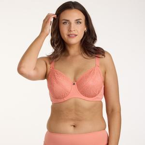 En Forme Bras: Lily Lace Full Cup Bra - Terra Cotta