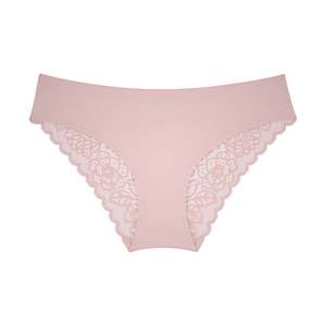 Lily Lace Bum Bikini Brief - Blush Pink
