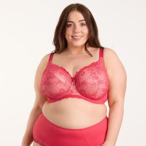 Nightingale Lace Premium Support Bra - Pink Flambe