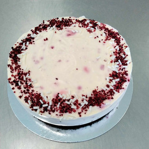 Products: Raspberry & White Chocolate Cheesecake Rosebowl Cafe & Bake