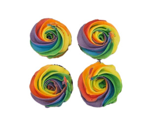 Products: Rainbow Swirl Cupcake Rosebowl Cafe & Bake