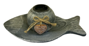 Home Decor 2: Rustic Fish Charm Candle Holder