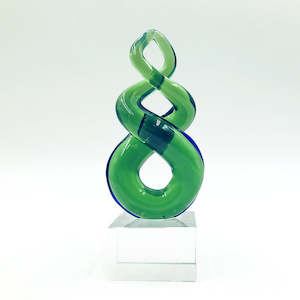 Best Sellers: Emerald Glass Twist Sculpture