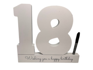 Birthday Celebration Keepsake table top Number