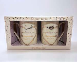 Wedding Gifts: Celebratory Engagement Mug Set