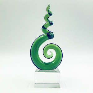 Emerald Spiral Koru Sculpture