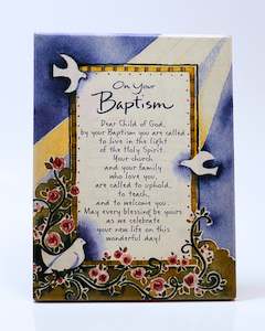 Wall Decoration: Blessings of Baptism Plaque