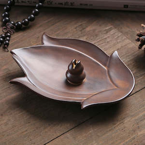 Incense Burners: Brown Lotus Flower Incense Burner