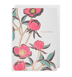 Thank you floral blank card