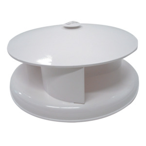Roofing And Wall Vents: Rotary Vent Plastic - White