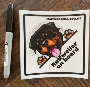 Products: Sticker Rottweiler on Board - Rottweiler Rescue