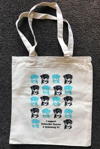 Products: Canvas Tote Bag RRRNZ - Rottweiler Rescue