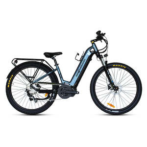 Bikes: 2023 Wattwheels Bighorn Low Step Mid Drive - Gloss Stone Blue