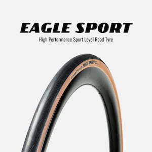Road Tyres: GOODYEAR ROAD TYRE - EAGLE SPORT TUBE TYPE - 28MM - TAN